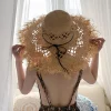 Natural Raffia Floppy Sun Hat with Ribbon Trim – Beach Vacation & Resort Ready