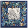 Oversized Twill Silk Scarf – Botanical Birds Travel & Resort Elegance
