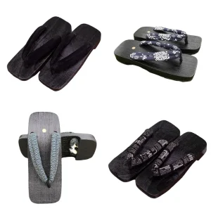 Heritage Wooden Geta Clogs - Handcrafted Samurai Inspired Festival Footwear
