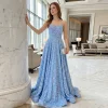 Festival Sequin A-Line Maxi Dress with Spaghetti Straps – Music Festival & Evening Party Ready