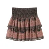 Boho Floral Mini Skirt with Smocked Waist – Summer Ready