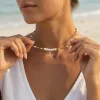 Boho Pearl Starfish Pendant Necklace – Handmade Beach Party Jewelry