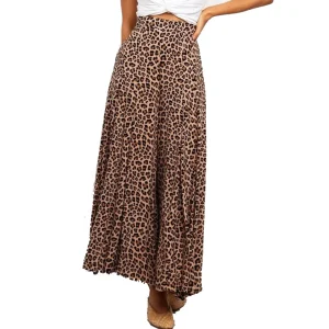 Boho Leopard Palazzo Pants - Wide Leg Summer Escape