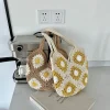 Handmade Floral Crochet Knit Tote Bag – Large Capacity Beach & Everyday Boho Style