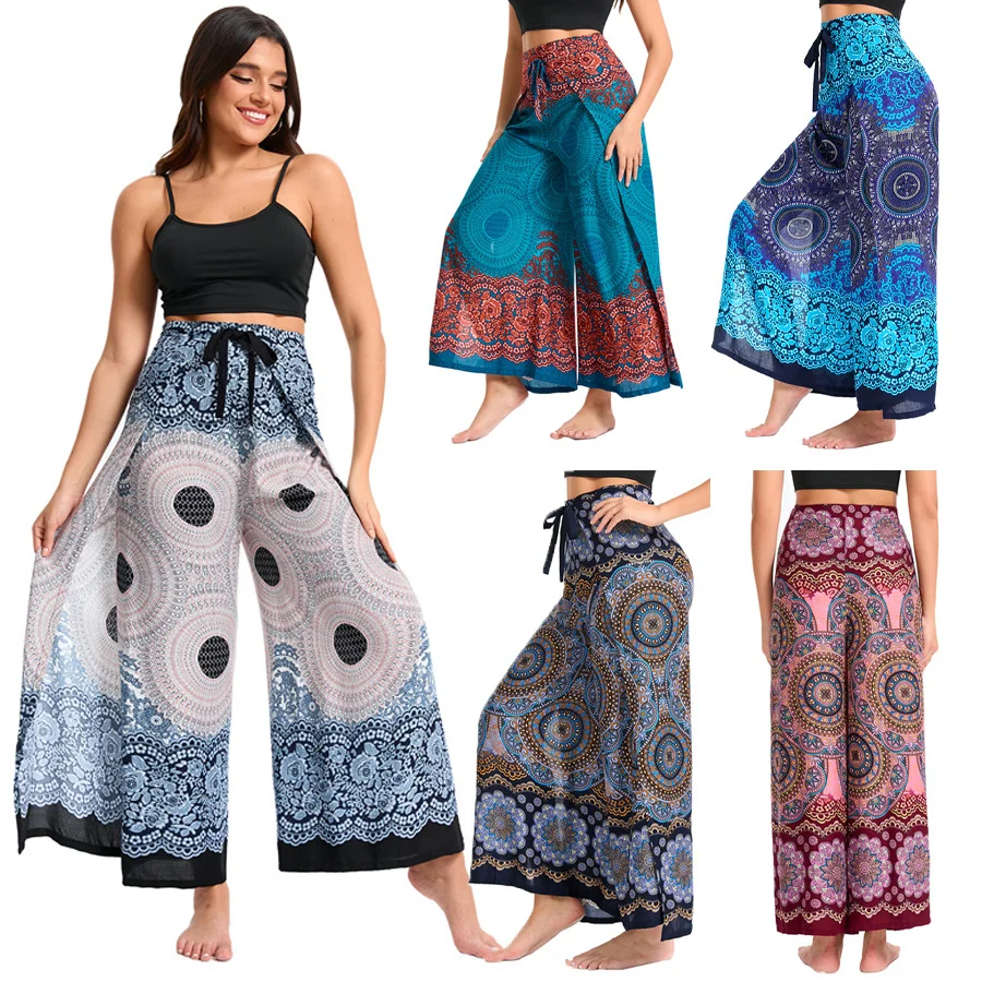Boho Wrap Palazzo Pants - Rayon Beach Cover Up