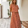 Boho Floral Shirt Midi Dress – Vintage Summer Style