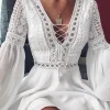 Lace Ruffle Mini Dress with Flare Sleeves for Summer Parties and Evening Escapes
