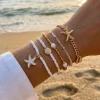 Handmade Starfish & Shell Stacked Bracelets – Beach Vacation Bohemian Style