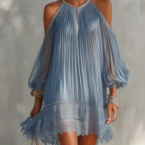 Moonlit Off Shoulder Lace Mini Dress - Beach Party & Summer Holiday Boho Style