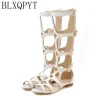 Gladiator Sandals – Handmade Knee-High Festival Statement