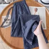 Striped Cotton Linen Wide-Leg Trousers – Beach & Everyday Boho Style