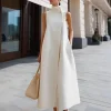 Boho High Neck Pocket Maxi Dress – A-Line Silhouette – Summer & Resort Ready