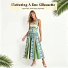 Floral Print Linen Dress – Square Neck – Holiday Ready