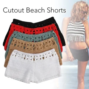 Crochet Cotton Shorts - Hollow Out Beach Holiday Style