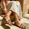 Fla Leopard Print Ankle Strap Beach Sandals – Boho Everyday Adventure