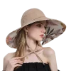 Floppy Wide Brim Sun Hat with Reversible Floral Design – Beach Travel & Resort Style