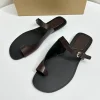 Flat Leather Sandals – Bohemian Clip Toe Beach Slides