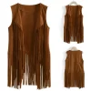 Western Faux Suede Fringe Vest – Boho Festival Layer
