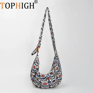 Vintage Tribal Slouchy Shoulder Bag - Aztec Tassel Boho Style