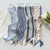 Light Blue Silk Scarf – Soft Plaid Holiday & Everyday Elegance