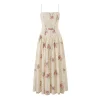 Sun-Kissed Floral Spaghetti Strap Maxi Dress for Vacation & Garden Party