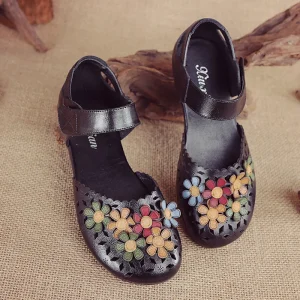 Retro Floral Mary Jane Flats
