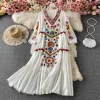Boho Embroidered Dresses with Floral Embroidery – Beach & Holiday Ready