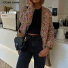 Boho Floral Quilted Jacket – Belted Midi Winter Outerwear