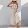Floral Cotton Rayon Strapless Jumpsuit – Beach & Summer Getaway Boho One Piece