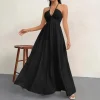 Sunlit Boho Chiffon Maxi Dress with Deep V Neck & Off Shoulder Belted Waist – Beach Wedding & Festival Ready (Printed Chiffon)