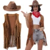 Western Tassel Vest Set with Rivets – Festival & Carnival Ready