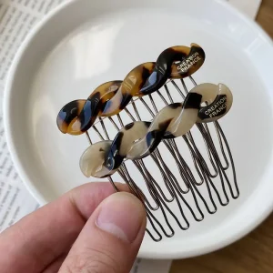 Handcrafted Twisted Acetate Hair Comb for Timeless Boho Elegance