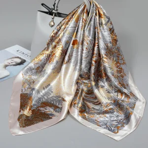 Boho Rayon Square Scarf - Lightweight Shawl & Headscarf - All-Season Style