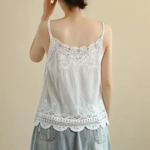 Embroidered Cotton Camisole - Summer Beach & Vacation Essential