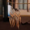 Colorful Beaded Feather Tassel Earrings – Wedding & Summer Party Boho Jewelry