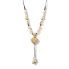 Handmade Ceramic Shell Pendant Necklace for Beach Style