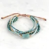 Turquoise Beaded Wrap Stacked Bracelets – Artisan Layers for Beach & Beyond