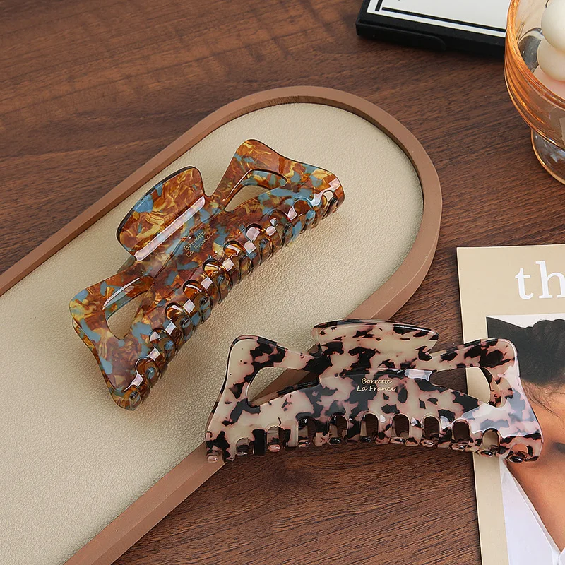 Hair Claw Clip - Large Hollow Acetate Bow Clip for Beach & Everyday Style