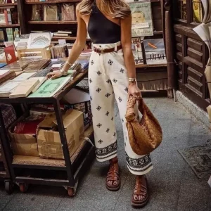Boho Printed Palazzo Pants - High Waist Everyday Escape