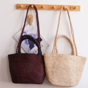 Vintage Raffia Woven Tote Bag - Large Capacity Beach & Everyday Boho Chic