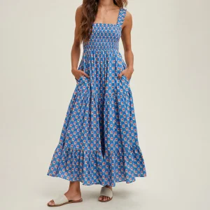 Floral Smocked Tiered Dress - Beach & Resort Ready