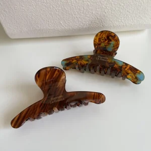 Vintage Tea Acetate Hair Claw for Effortless Everyday Elegance