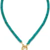Chunky Turquoise Fish Pendant Necklace – Beach & Boho Summer Style