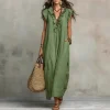 Sunlit Flutter Sleeve Maxi Dress – Beach & Resort Ready