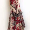 Boho Printed Tiered Midi Dress – Beach & Holiday Ready