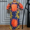 Plus Size Boho Maxi Dress with 3/4 Sleeves – Casual Holiday & Party Ready