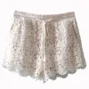 Floral Crochet Shorts – Cotton Lace Beach Cottagecore Style