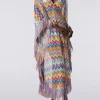 Boho Tassel Patchwork Maxi Dress – Batwing Sleeves & A Line Silhouette
