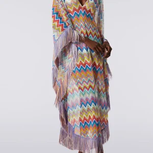 Boho Tassel Patchwork Maxi Dress - Batwing Sleeves & A Line Silhouette