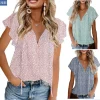 Boho Floral Chiffon Peasant Top with Double Layer Design and Butterfly Sleeves – Brunch & Resort Ready